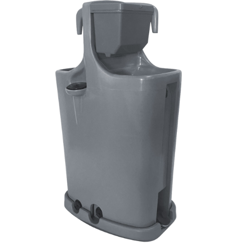 Portable handwashing station near portable restrooms (portable toilets/porta potties)