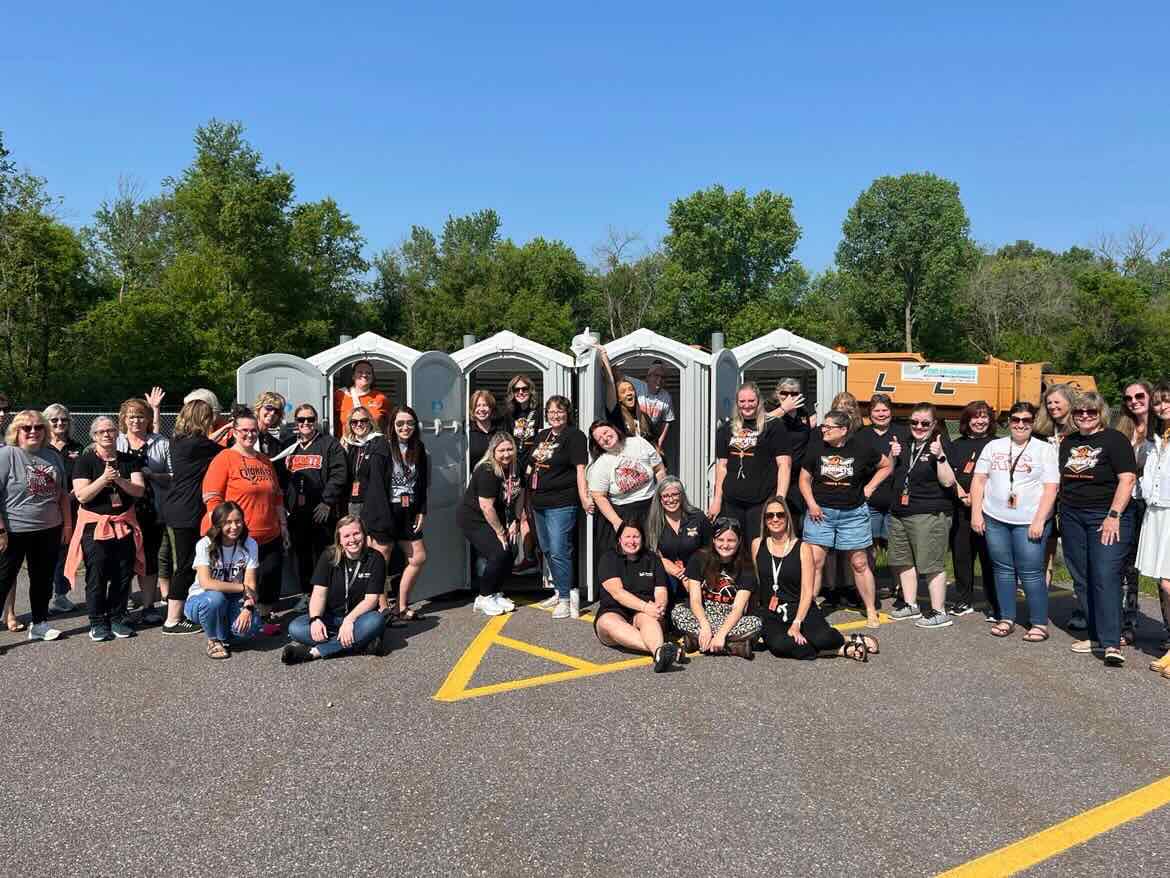 Portable restroom (portable toilet/porta potty) placement near school facilities in Richland County