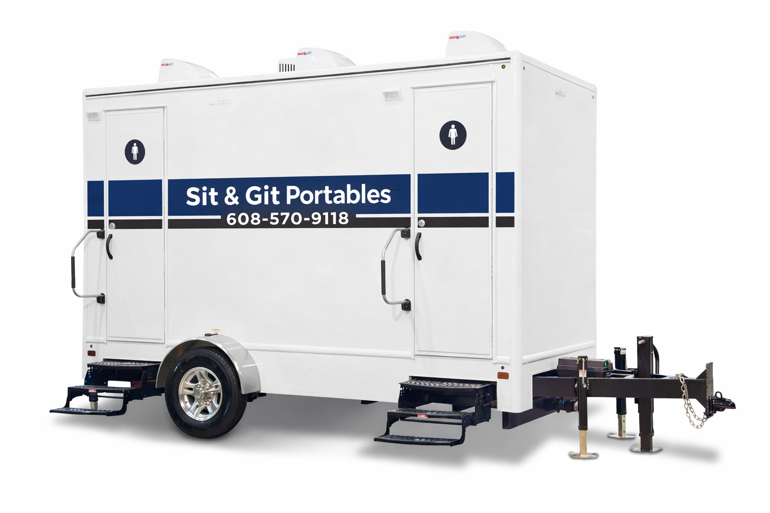 Luxury restroom trailer rental for a wedding or private event